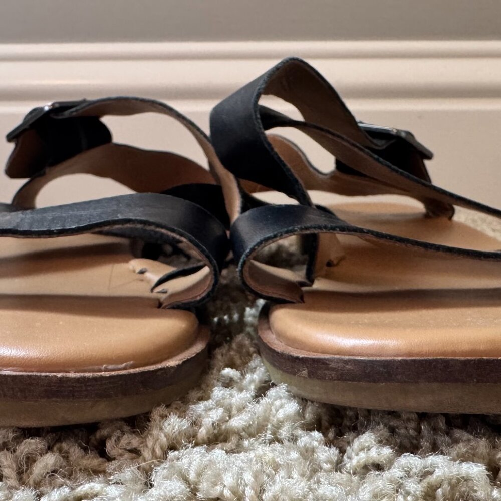 Franco Sarto Women's Leather Strappy Sandals Black. Size 10. Like New. - Picture 3 of 7